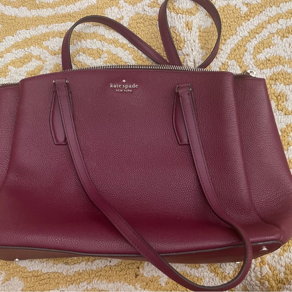 Burgundy Kate Spade shoulder bag